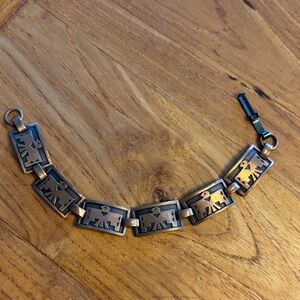 Vintage copper panel thunderbird bracelet